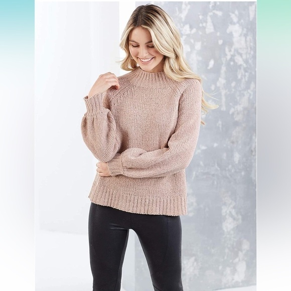 nwt Mud Pie Liara Lurex Sweater Blush Size Small - Picture 1 of 9